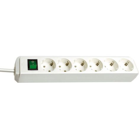 Brennenstuhl 1159520400 Multipresa con interruttore 6 scomparti Bianco Schuko 1 pz.