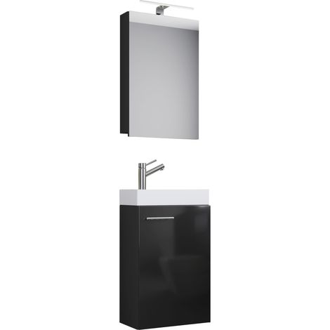 3 piezas Lavabo de los huéspedes Slito 130x41x22 - VCM