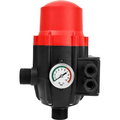 Pressostat de pompe à eau 10 bars, pressostat électrique, marche/arrêt automatique, rouge (interface : G1) (1/5)