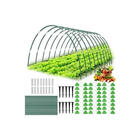 2 kits verts d’arceaux anti‑oiseaux – 90 tiges en fibre de verre avec filet – Protection des légumes et fleurs du potager (1/4)