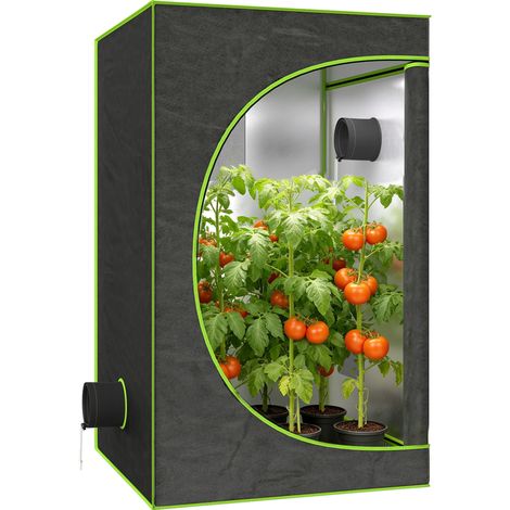 Outsunny Grow Tent, Reflective Mylar Hydroponic Growing Tent, Black (1/5)