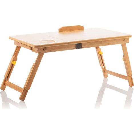 InnovaGoods Tavolino pieghevole ausiliario in bambù Lapwood, legno, 34 x 8 x 54 cm (1/5)