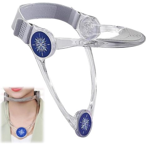 Correcteur de posture cervicale, Décompressé, Dispositif de soutien réglable à 360°, Collier pour soulager la douleur et les cervicales (Transparent) (1/5)