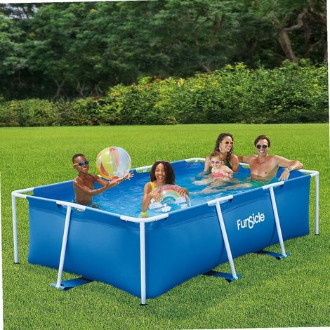 Funsicle – Piscine tubulaire rectangulaire 2,60 m x 1,60 m x 0,66 m – Liner Toughmesh™ 3 couches – Capacité 4-5 personnes – Installation rapide SmartConnect™