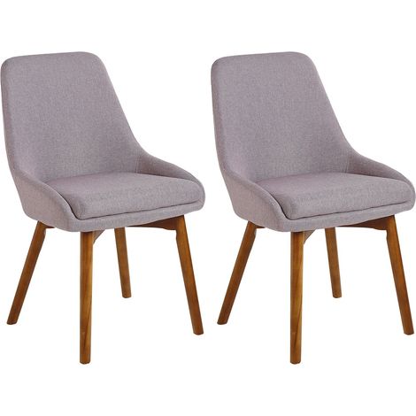 Set of 2 Dining Chairs MELFORT Taupe