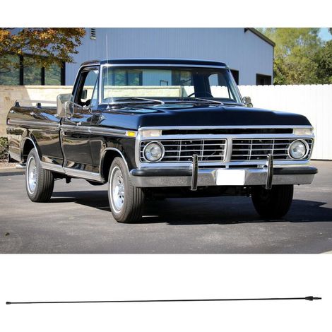 Antenne radio FM/AM Ford F-150 1975-2008, mât de remplacement, accessoire compatible, réception auto, pièce détachée, noir. (1/5)
