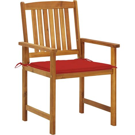 Maison Exclusive - Sedie da Giardino con Cuscini 4 pz in Massello di Acacia