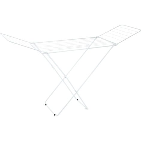 Tendedero plegable Chande 2 alas de acero pintado 180x50x90cm Blanco (1/5)