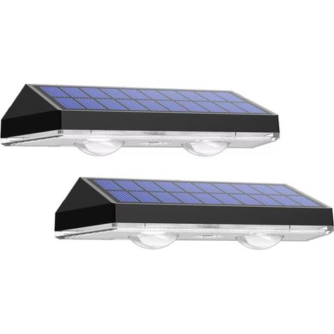 Louilles de Clôture Solaire LED Imperméable Extérieur pour Mur/Patio/Extérieur/Post/Yard/Jardin/Escalier, Éclairage Automatique sur Le Pont