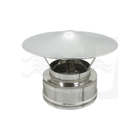 CAPPELLO CINESE INOX DOPPIA PARETE Misura: Diam. 80x130