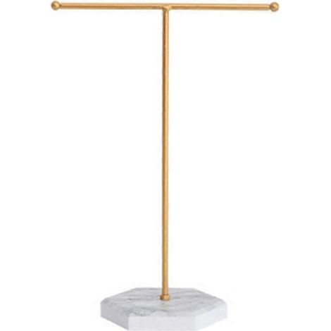 Présentoir à bijoux tour T-Bar pour suspension de colliers, support d'exposition vertical en métal, organiseur de montre et de parure, présentoir de comptoir élégant (1/5)