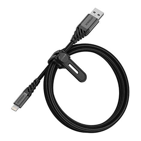 OtterBox USB A-Lightning 1M geflochtenes, verstärktes Kabel, Performance Plus Serie, Schwarz (1/5)