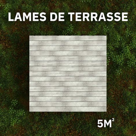 Kit Terrasse PVC BELLAME 5 m² (222 x 14,5 x 2,2 cm) - Esprit Urbain