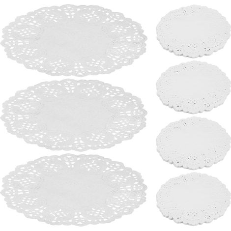 Napperons en papier blanc pour la pâtisserie, absorbant l'huile, 140 pièces, forme ronde (1/5)