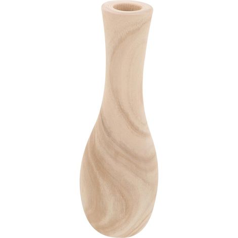 Vase en Bois de Pin Naturel 9X9X285 CM pour Composition de Fleur Décoration D’Intérieur Rustique Vase Décoratif pour Bureau Pot à Fleurs Séchées et Artificielles (1/5)