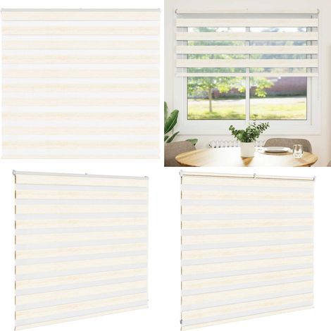 vidaXL Zebrarollo Marmorbeige 165x100cm Stoffbreite 160,9 cm Polyester (1/5)