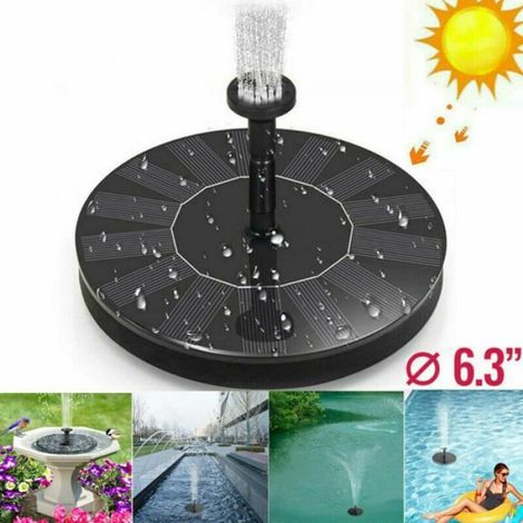 Fontaine Flottante Solaire - Pompe Sans Balais 1,4 W - Pour Bain D Oiseaux Aquarium Etang Jardin - 4 Têtes De Buse - 1 Pièce (1/4)