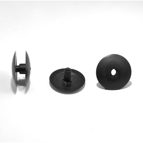 Clip assemblage panneaux 6 à 10 mm – Tête 30 mm – Plastique polyéthylène – Système encliquetage permanent – Ajile