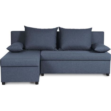 Canapé clic-clac – Tissu Bleu – L 192 x P 143 x H 79 cm – JOSS - Fabriqué en Ukraine (1/4)