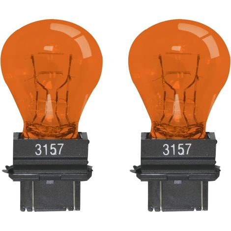 Cyclingcolors – Ampoule 3157 12V P27/7W W2.5x16q orange double filament – Pour voitures américaines et asiatiques – Culot W2.5x16q – 27W + 7W