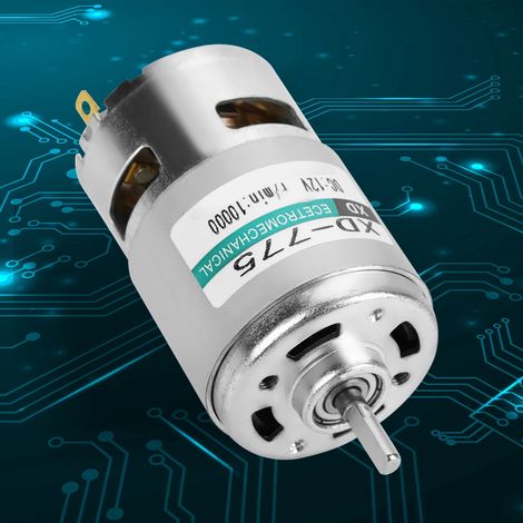 Moteur CC haute vitesse XD-775 12V à faible bruit et double roulement à billes (12V 10000 tr/min) (1/5)