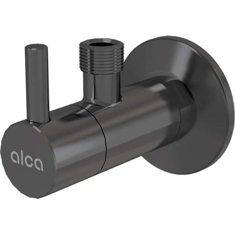 Alca Válvulas angulares - Válvula de esquina con filtro, metal cepillado mate ARV001-GM-B (1/2)