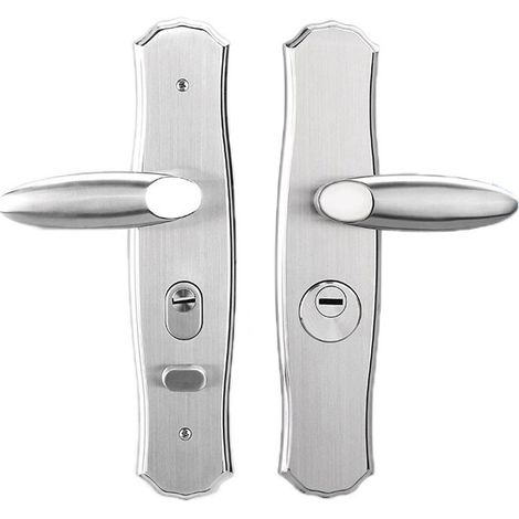 Diebstahlsicherer Türgriff aus Edelstahl, Zubehör für mechanisches Schlosspanel, Rundlochgriff (ca. 1,0 mm Dicke) (1/5)
