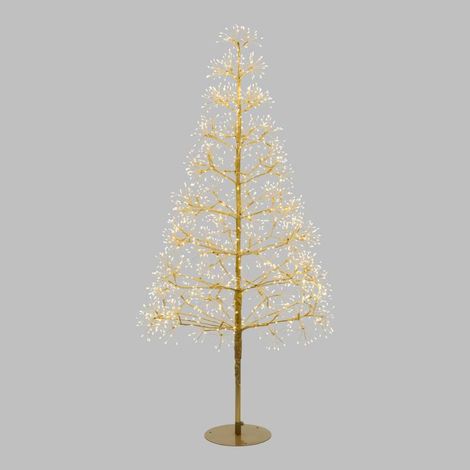 Sapin lumineux RICH tronc Champagne H150cm 1500 MicroLED Flash avec Rameaux de Led Lotti (1/5)