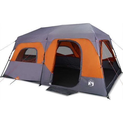 vidaXL Tienda familiar 9 personas impermeable apertura rápida gris (1/2)