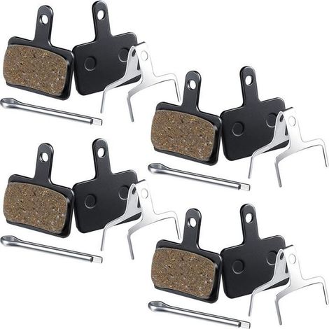 Pastillas de freno de resina - 4 pares - Compatibles con Shimano Deore - Bicicletas de montaña (1/4)