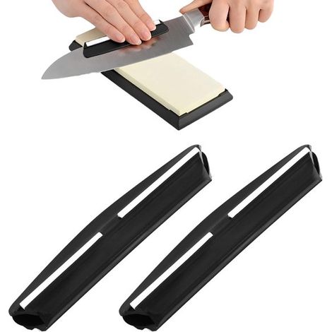 Set di 2 utensili per affilatura: supporto per affilare i coltelli, guida ad angolo di 15 gradi per pietre abrasive (1/5)