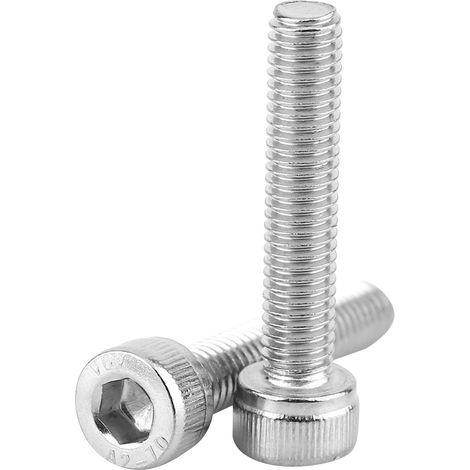 Assortiment de 150 vis à tête cylindrique creuse en acier SS304 avec écrous hexagonaux et rondelles (M5) (1/5)