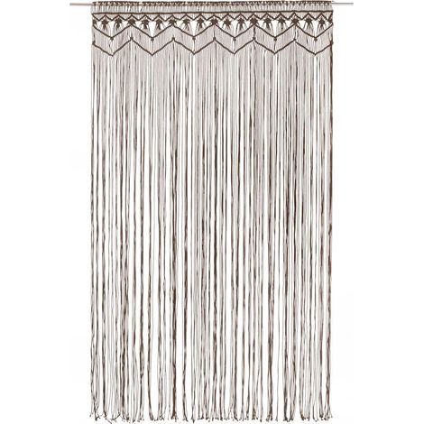 Maison Exclusive - Makramee Vorhang Taupe 140x240 cm Baumwolle (1/5)