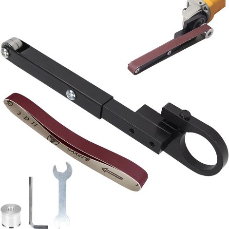 Tuyau De Machine à Bande De Sable à Faible Bruit Et Haute Stabilité En Acier Robuste Pour Trou De Couteau,Accessoire De Ponceuse à Bande, Pour Meuleuse D'angle Modèle 100 Et 125 à Modifier (1/5)