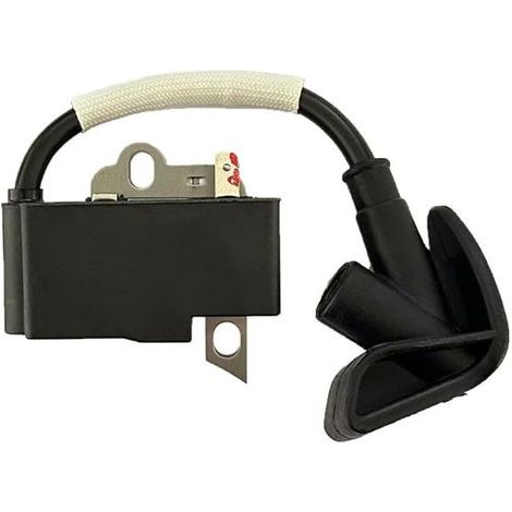 Lot de 2 bobines d'allumage compatibles avec débroussailleuses Stihl FS70C, FS70R et FC70, remplace 4144 400 1309, module haute tension pour équipement extérieur, en plastique noir. (1/5)