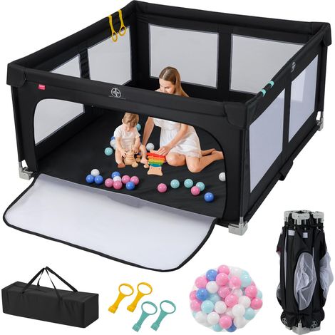 parc pour bébé, parc bébé, matelas pour bébés, clôture de sécurité pour enfants, aire de jeu pour bébé, grand parc intérieur extérieur, portail zipp (1/5)