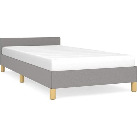 Maison Exclusive - Bettgestell ohne Matratze Hellgrau 100x200 cm (1/5)