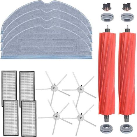 Accessoires Roborock S7 MaxV Ultra S7 MaxV S7 Plus S7 Max S7 2 Brosses Principales 4 Filtres 4 Brosses Angle 4 Lingettes Humides