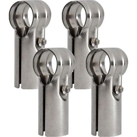 Filiyano-Ensemble de 4 colliers de serrage en T en acier inoxydable pour tubes de 32 mm, comprenant boulons et écrous (1/4)