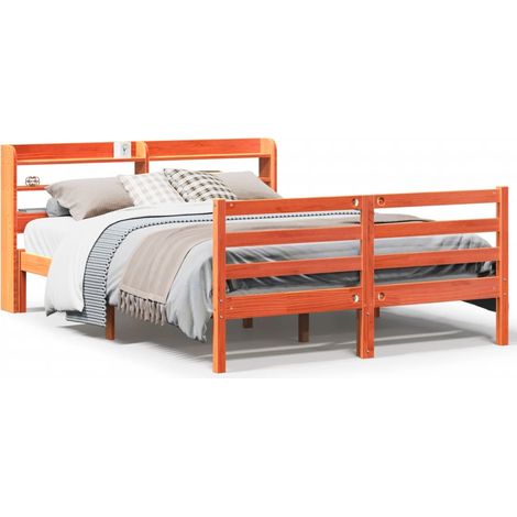 Maison Exclusive - Letto senza Materasso Marrone Cera 120x190 cm in Legno di Pino