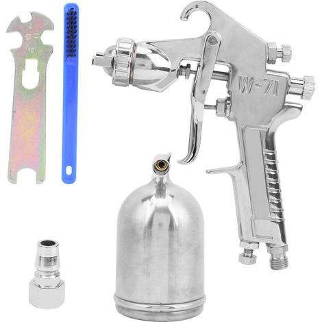 Kit de pistolet à peinture par gravité réservoir supérieur 1,5 mm embout fluide, outil pneumatique quincaillerie style japonais W-71 (1/5)