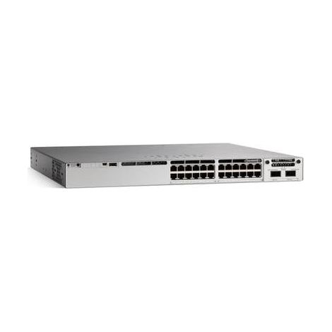 Switch di Rete Gestito Cisco Catalyst 9300-24T-A L2/L3 con 24 Porte LAN RJ-45 10/100/1000 Mbps PoE, Modello Data Only, Colore Grigio