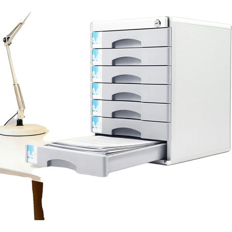 Organisateur de documents, alliage d'aluminium, 7 compartiments, mécanisme de verrouillage, compatibilité A4, design convivial (1/5)