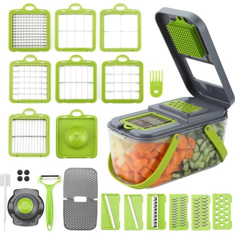 Râpe multifonction manuelle 22 en 1 pour légumes fruits et préparation culinaire (1/5)