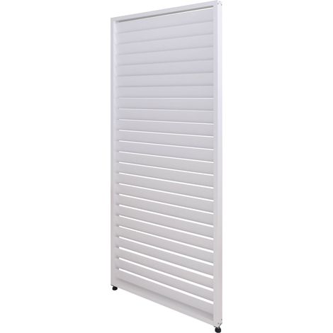 [NEUWERTIG] Lamellenwand für Pergola HHG-518, Lamellenpaneel Modul Paneel Seitenwand, Aluminium 220x90cm weiß