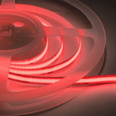 Ruban LED COB 5M 24V IP20 320LED/m - Rouge - SILUMEN (1/2)