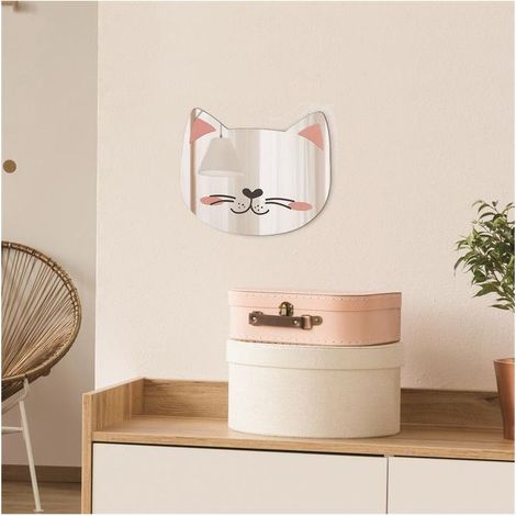 Miroir adhésif - Chat - L 22 cm x H 32 cm - Livraison gratuite (1/3)
