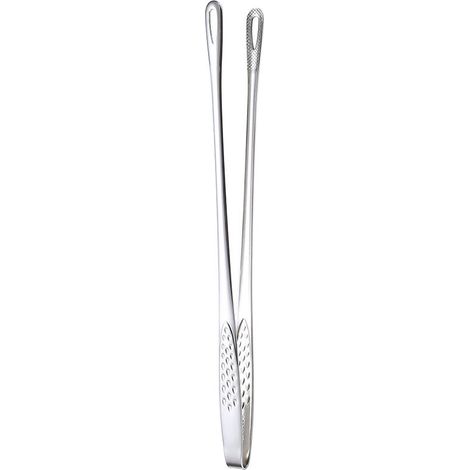 1 Pince à steak multifonctionnelle à long manche en acier inoxydable 304 pour barbecue, outil de cuisson antidérapant, accessoire de cuisine (9 pouces)-AquaForge