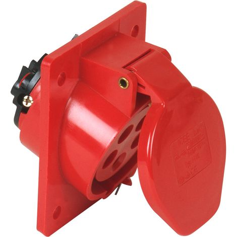 Unitec 47416L, Presa CEE da incasso, inclinata 16A, 5 poli