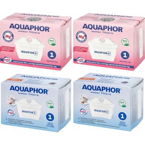 Aquaphor Maxfor+ Filterkartuschen 2 Stück und Maxfor+ Mg2+ 2 Stück. (1/5)
